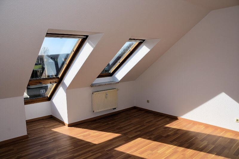 Wohnzimmer leere Eigentumswohnung